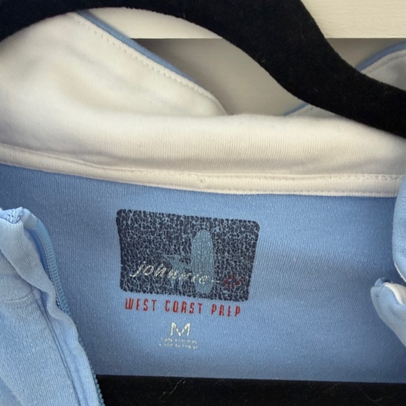 Johnnie-O Men's Light Blue Quarter-Zip Sweater, size Medium - Picture 3 of 3